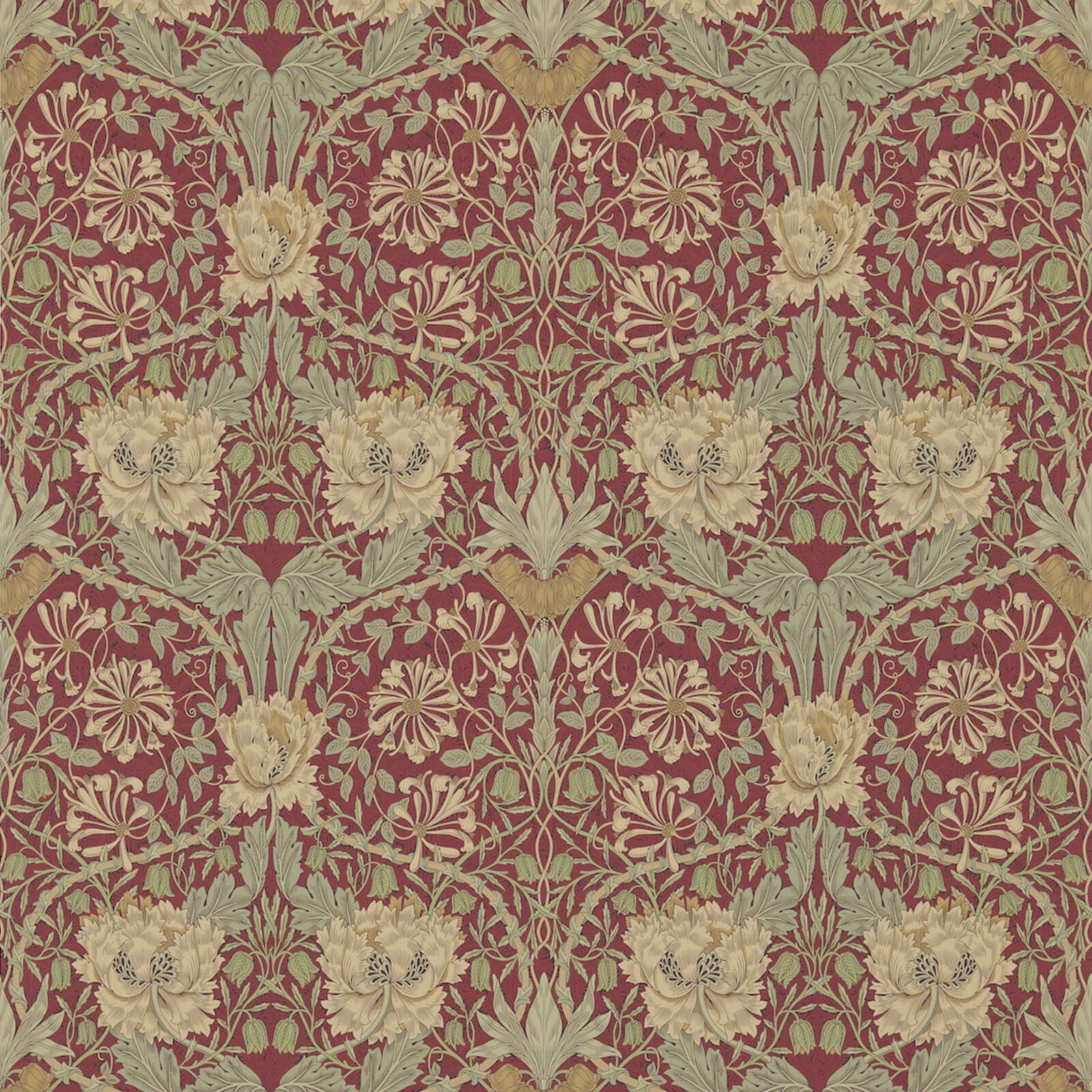 Honeysuckle & Tulip Red/Gold